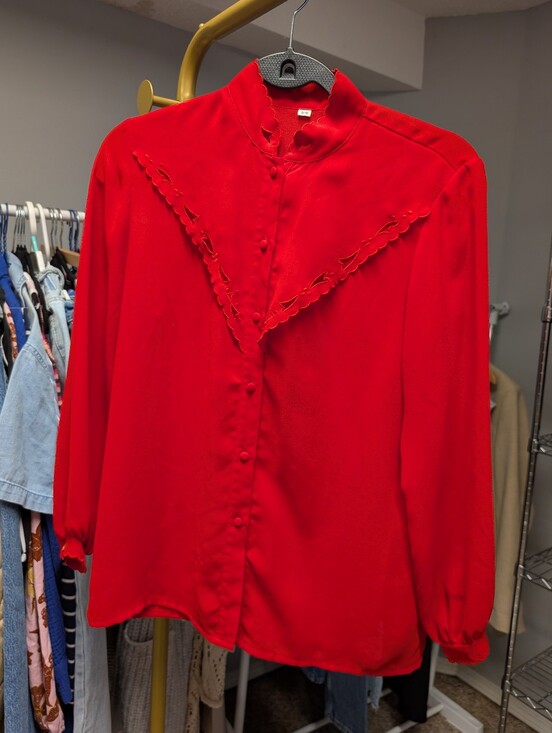 Accessories - Vintage collared blouse fits small